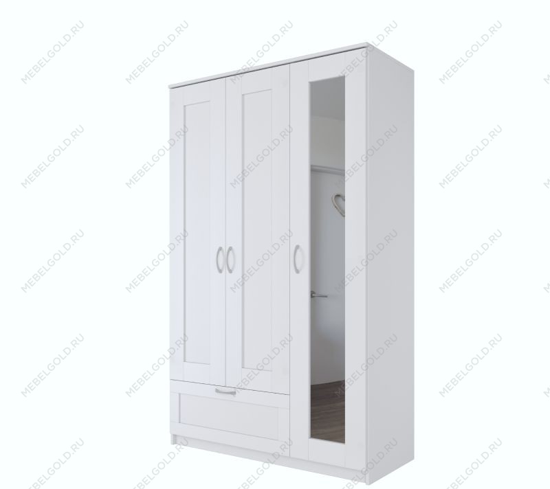 БРИМНЭС / СИРИУС Шкаф ИКЕА / IKEA комбинированный 3 двери и 1 ящик белый | изображение 3