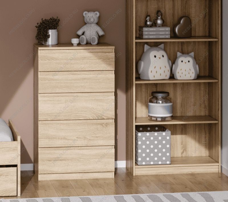 КАСТОР (KULLEN) комод ИКЕА / IKEA 5 ящиков сонома | изображение 4