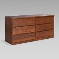 Варма Прайм 6Д комод 160x77x48 шпон ясень, коричневый
