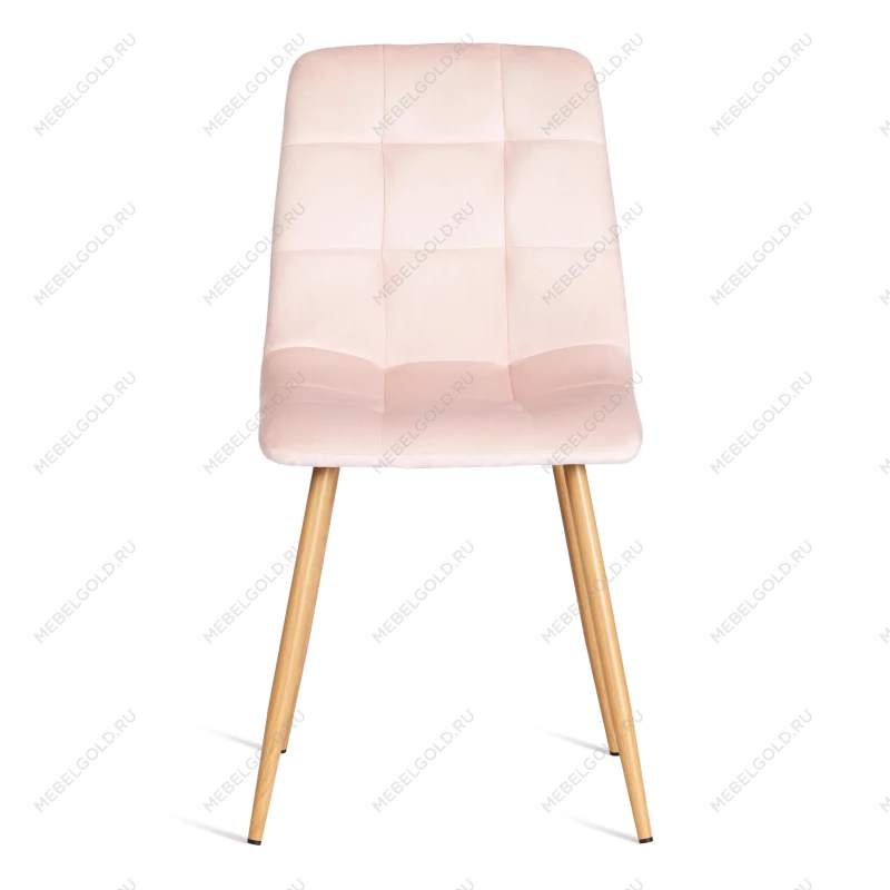 Стул CHILLY (mod. 7094-1)/1 шт. в упаковке, вельвет/металл, 44,5х52,5х86 см, pink (розовый) HLR39 / натуральный | изображение 3