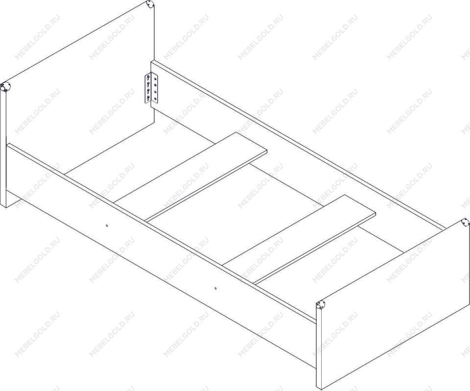 Кровать Индиана JLOZ/90 сосна каньон | изображение 1