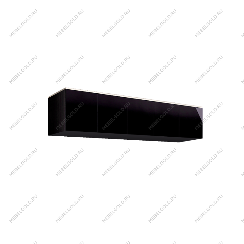 Антресоль для 5-х дверного шкафа Римини (Черный/серебро) РМАН-1(5)