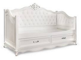 Диван кровать Мишель белый матовый