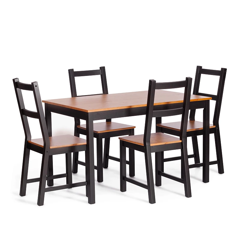 Стул Соната/Sonata chair, массив сосны, 41х50х95 см, антик/чёрный | изображение 9