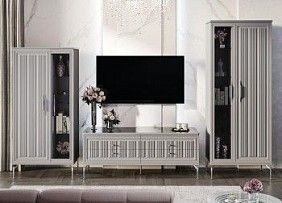 Гостиная Замира 2+тв+2 серый