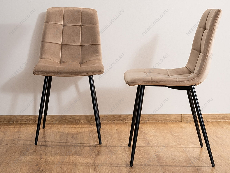 Стул кухонный Signal MILA VELVET (бежевый/черный) | изображение 2