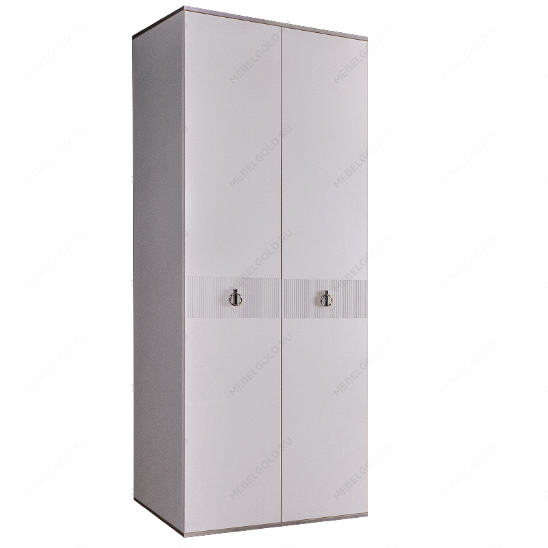 Шкаф 2-х дверный Римини СОЛО (Белый/Серебро) РМШ2/2(s)