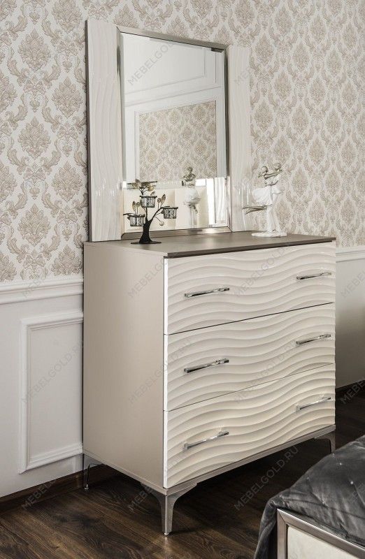 Комод Гравита 3 ящика белый глянец | изображение 3