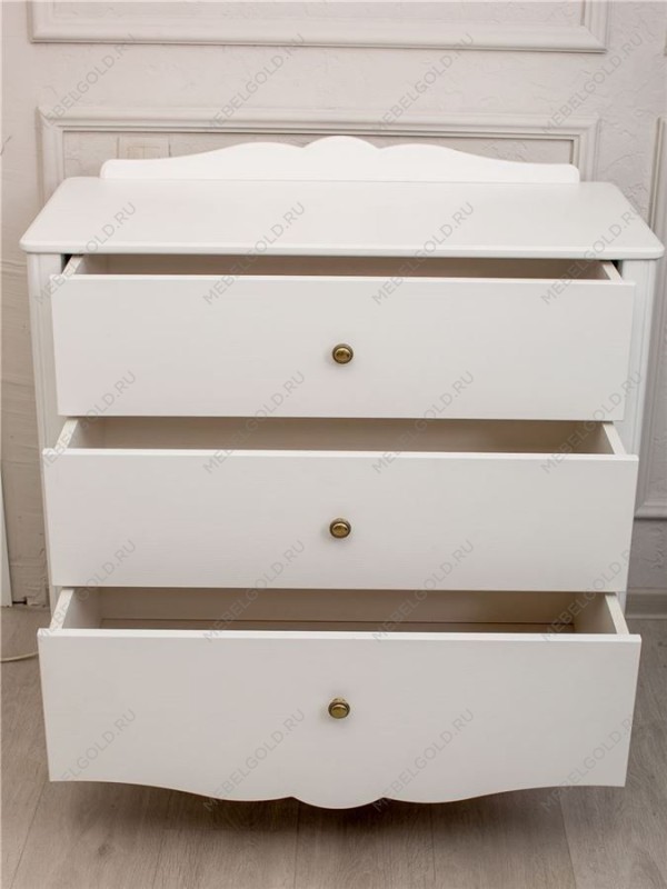 Комод Версаль 3 ящика (белый) | изображение 1