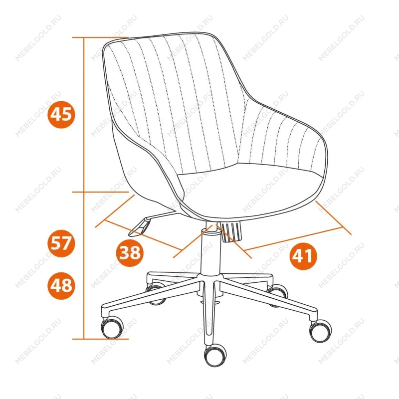 Кресло DUBLIN, велюр Clermon, малахит, 089 | изображение 13