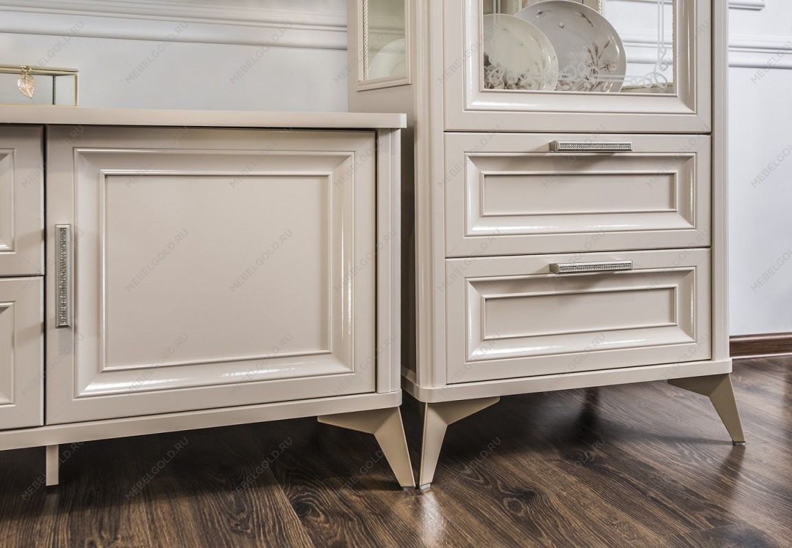 Гостиная Нонна 1+тв+1 бежевый глянец | изображение 2