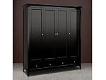 Шкаф четырехстворчатый Manhattan (Черный) | изображение 3