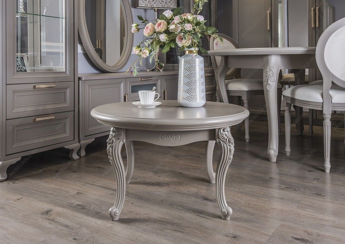 Столик круглый Мокко серый камень | изображение 3