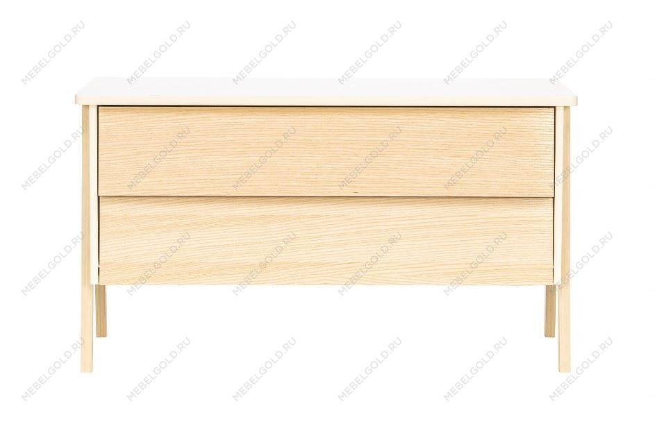 Комод Сканди 2 ящ. (Натуральное дерево/дуб шампань) | изображение 2