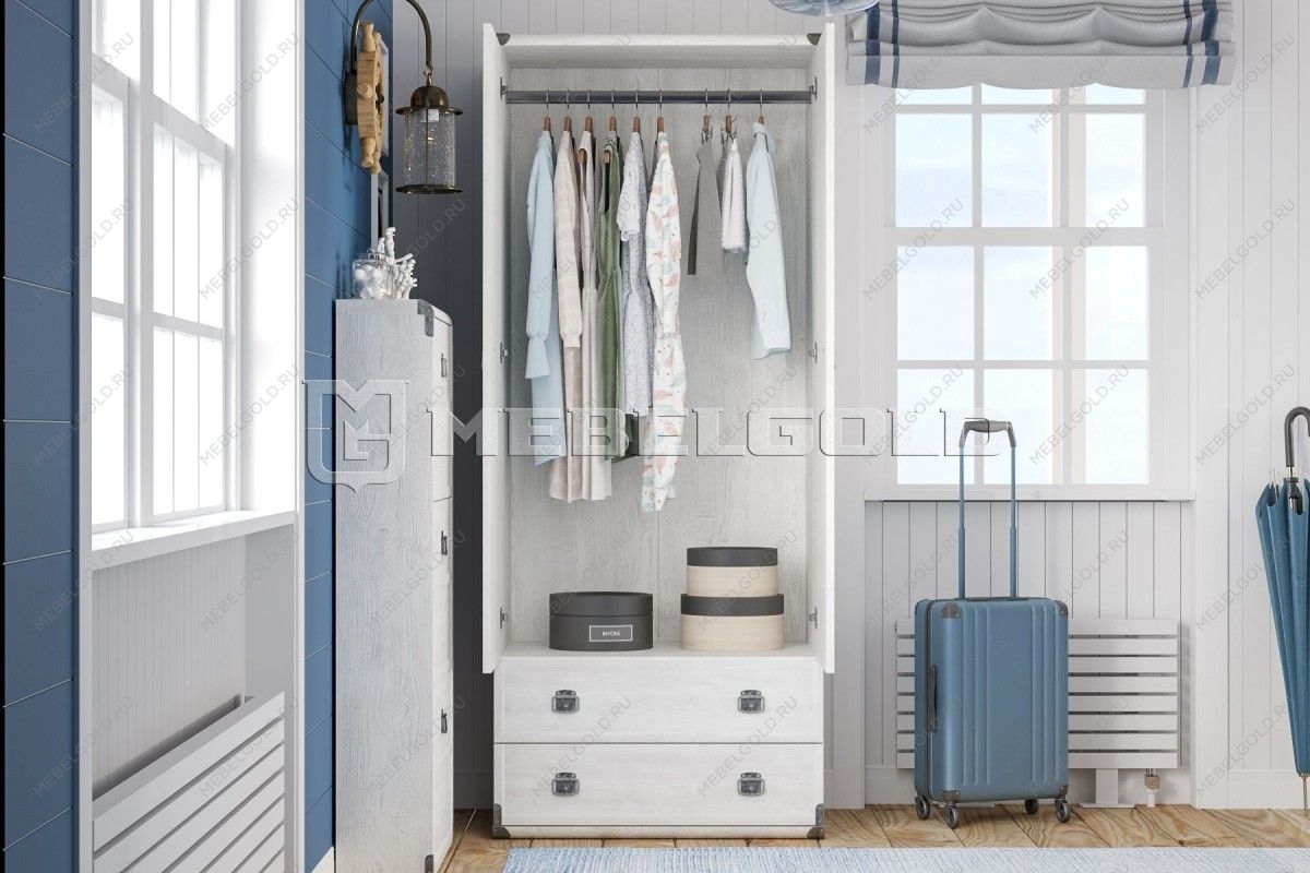 Шкаф со штангой Индиана JSZF2D2S сосна каньон | изображение 3