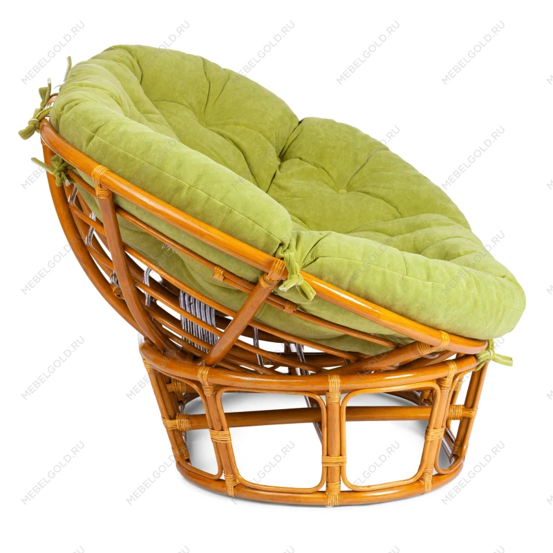 Диван MAMASAN/МАМАСАН 23/02 W/с подушкой, подушка 182х119 см, 169х102х80 см, Pecan (орех), флок, олива, 23 | изображение 1