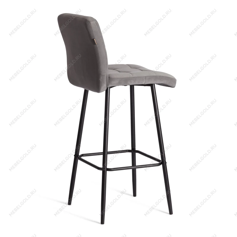 Барный стул Medeo/Медео, велюр, серый, 29, 45х56х113 см | изображение 2