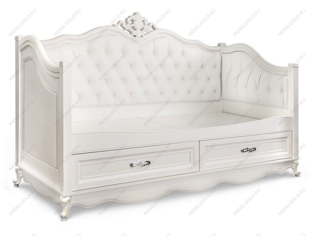 Диван кровать Мишель белый матовый