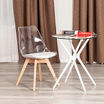 Стул TULIP (mod. 73-1), дерево/пластик/экокожа, 47,5x55x80 см, Прозрачный (Transparent) | изображение 9