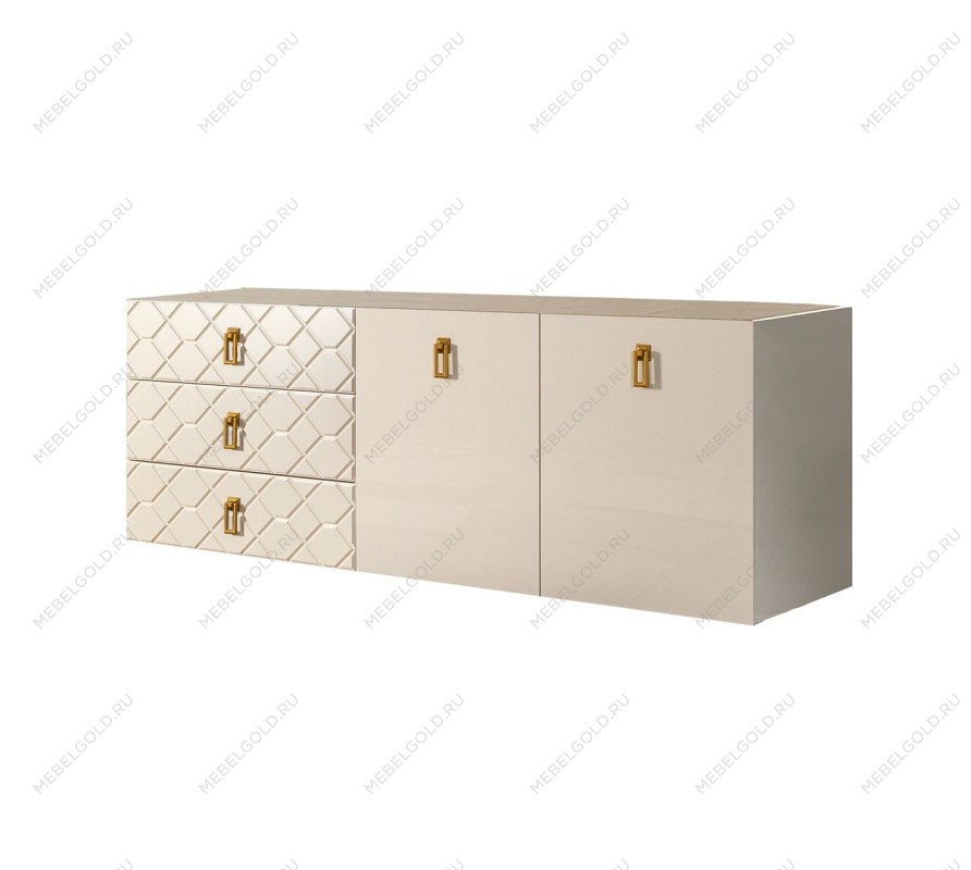 Комод 1.6м Bogemia Fly Farfalle (Слоновая кость) (Novabuk/Золото) БМКМ-4