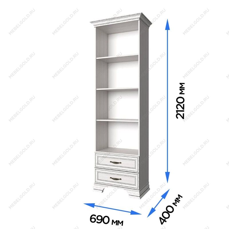 Стеллаж Тиффани 2S вудлайн кремовый | изображение 2