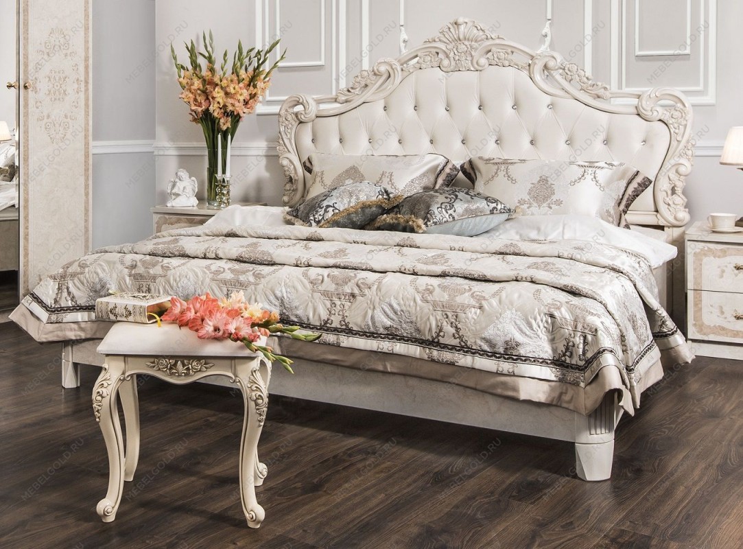 Кровать Патрисия 160х200 см крем корень глянец | изображение 2