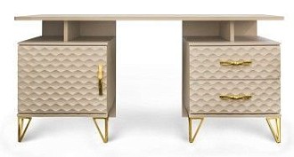 Туалетный столик Лара бежевый глянец