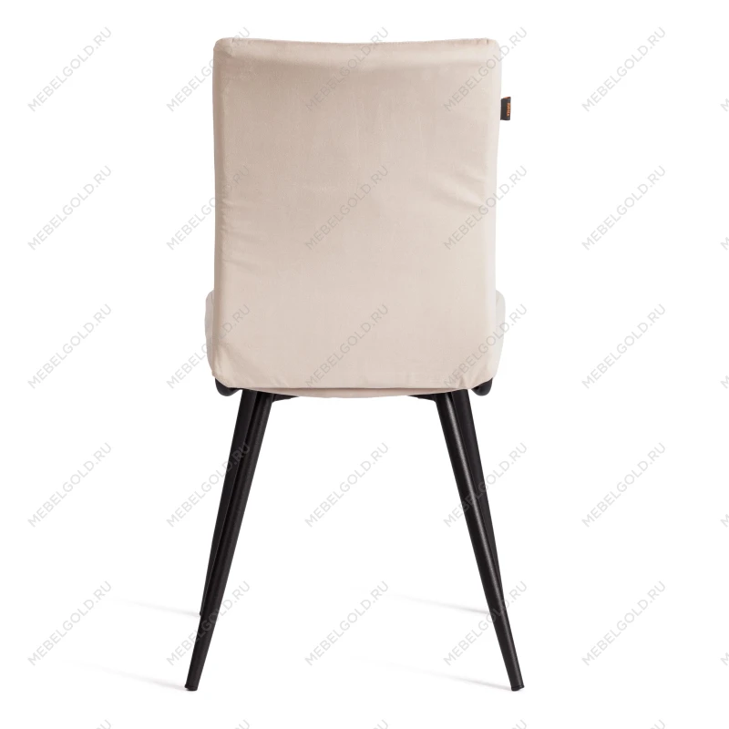 Стул обеденный Monte Carlo, TREND, флок, бежевый/черный, 7, 49х51х93 см | изображение 3