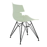 Стул HANSEN (mod. 622N)/1 шт. в упаковке, пластик/металл/эко кожа, 51х47х80 см, высота до сиденья 45 см, фисташковый/черный | изображение 2