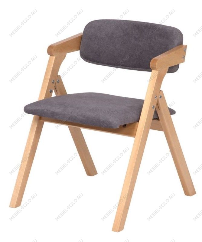 Стул складной Томас (бук/ткань Айсберг грей)