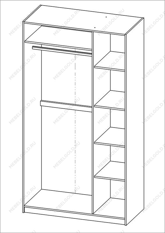 ПЕГАС Шкаф ИКЕА / IKEA 3 двери сборные белый | изображение 3