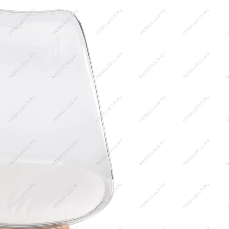 Стул TULIP (mod. 73-1), дерево/пластик/экокожа, 47,5x55x80 см, Прозрачный (Transparent) | изображение 5