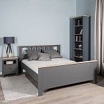 САГА кровать двойная 160х200 серая/ясень | изображение 4