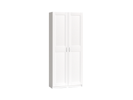 Шкаф МАКС двухдверный 100х38х233, ДСП, цвет белый