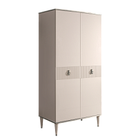 Шкаф-пенал Римини СОЛО (Слоновая кость/Серебро) РМП-2(s)