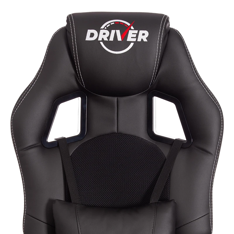 Кресло DRIVER (22), кож/зам/ткань, черный/черный, 36-6/TW-11 | изображение 6