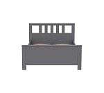 САГА кровать двойная 140х200 серая | изображение 1