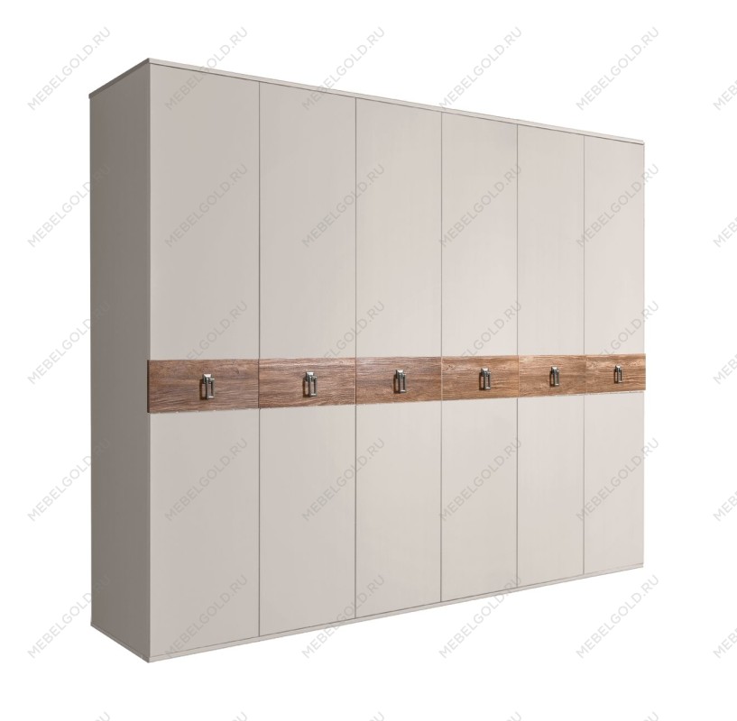 Шкаф 6-ти дв. Bogemia Wood Fa (Шелк/Хром) БМШ2/6(Wo)