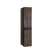 Шкаф 1-но дверный Римини СОЛО (Орех империя/Серебро) РМШ2/1(s)