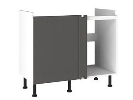 Стол под мойку угловой СМУ-110, Виста (1000*534*870) Экокожа Серый, 26704