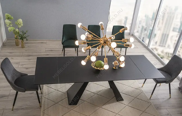 Стул кухонный Signal PIANO Velvet (серый/черный/золотой) | изображение 5