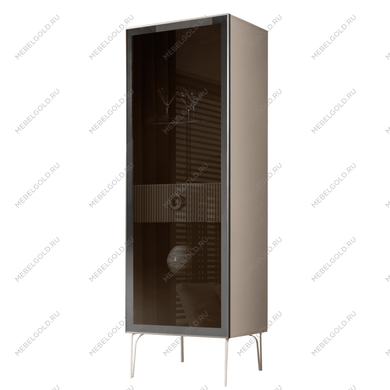 Витрина Bogemia Fillini (Слоновая кость/Хром) БМВ1-1С(Fi)