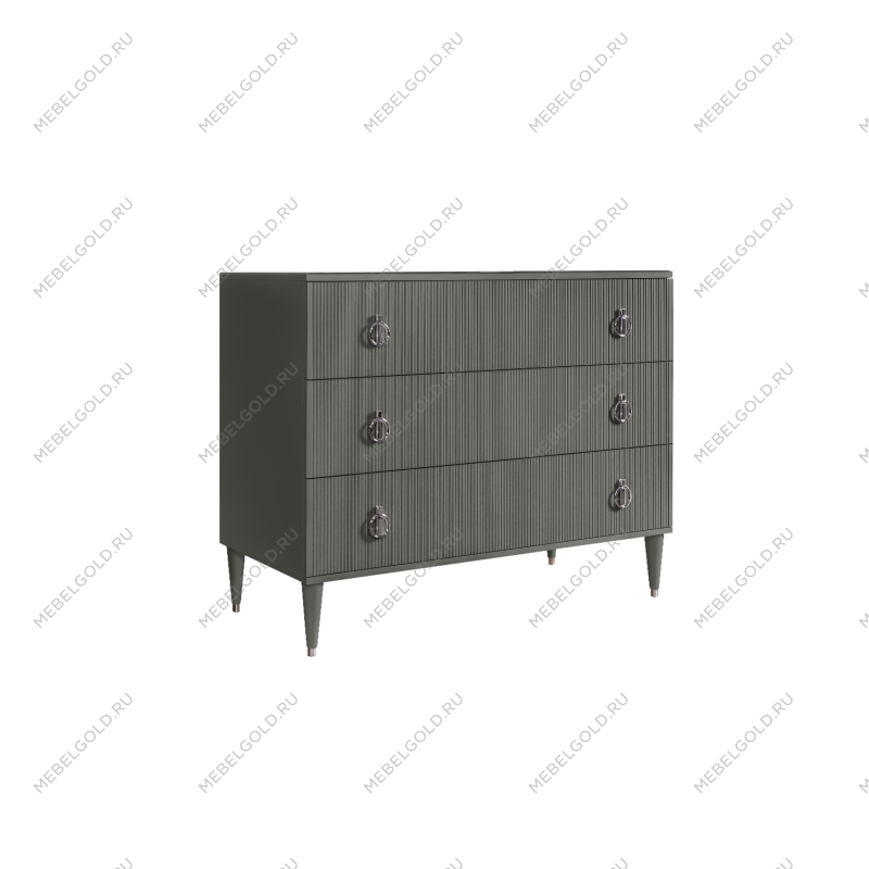 Комод Римини СОЛО (Серый/Серебро) РМКМ-1(s)