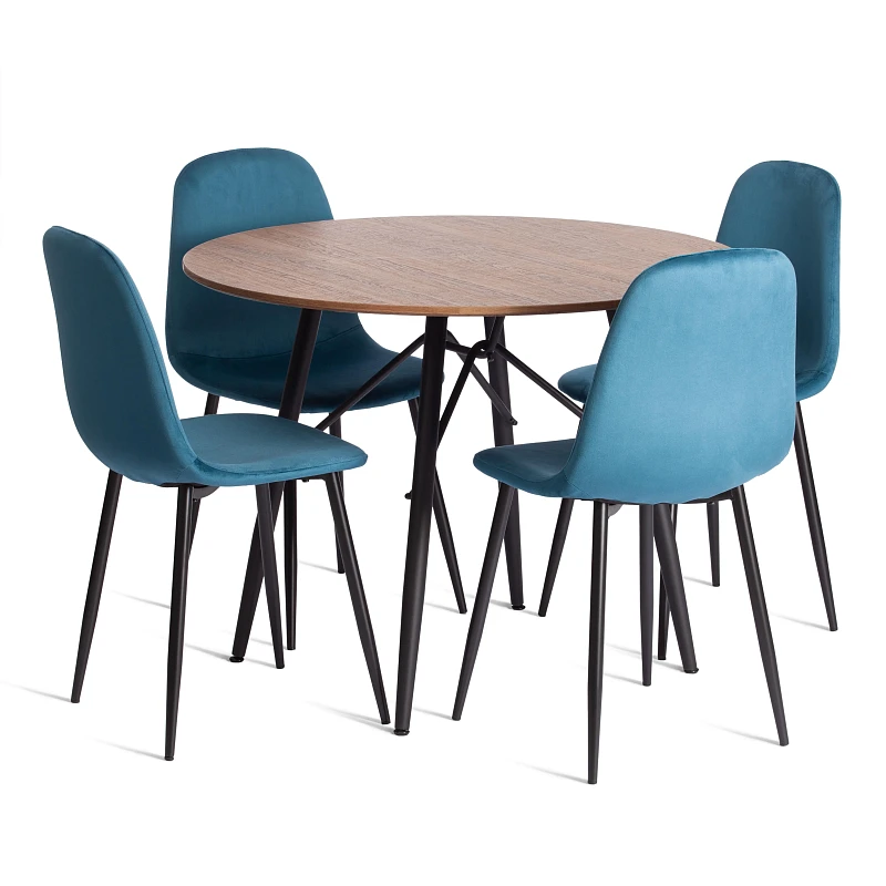 Стул BREEZE (mod. 4724), Велюр/металл, 44 х 53 х 87 см, Dark turquoise (темно-бирюзовый) HLR62 / черный | изображение 5