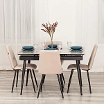 Стул обеденный Asti, велюр, молочный/черный, (Porsche 2) | изображение 10