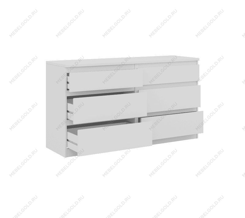 КАСТОР (KULLEN) комод ИКЕА / IKEA 6 ящиков белый | изображение 2