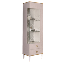 Витрина 1-ств. Римини (Латте/Золото) (Правая) РМВ1-1С