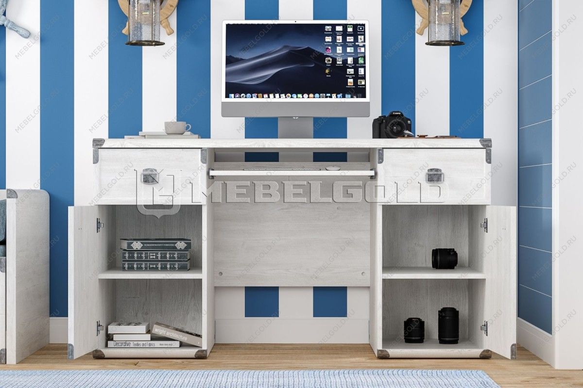 Стол письменный Индиана JBIU2D2S сосна каньон - Выставка Лобня | изображение 3