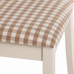 Стул Picasso ( PC-SC ), дерево гевея, 45х53х97см, ivory white (слоновая кость 2-5), ткань: клетка мелкая (S505-18) | изображение 7