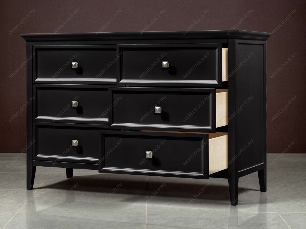 Комод большой 6 ящиков Manhattan (Черный) | изображение 4